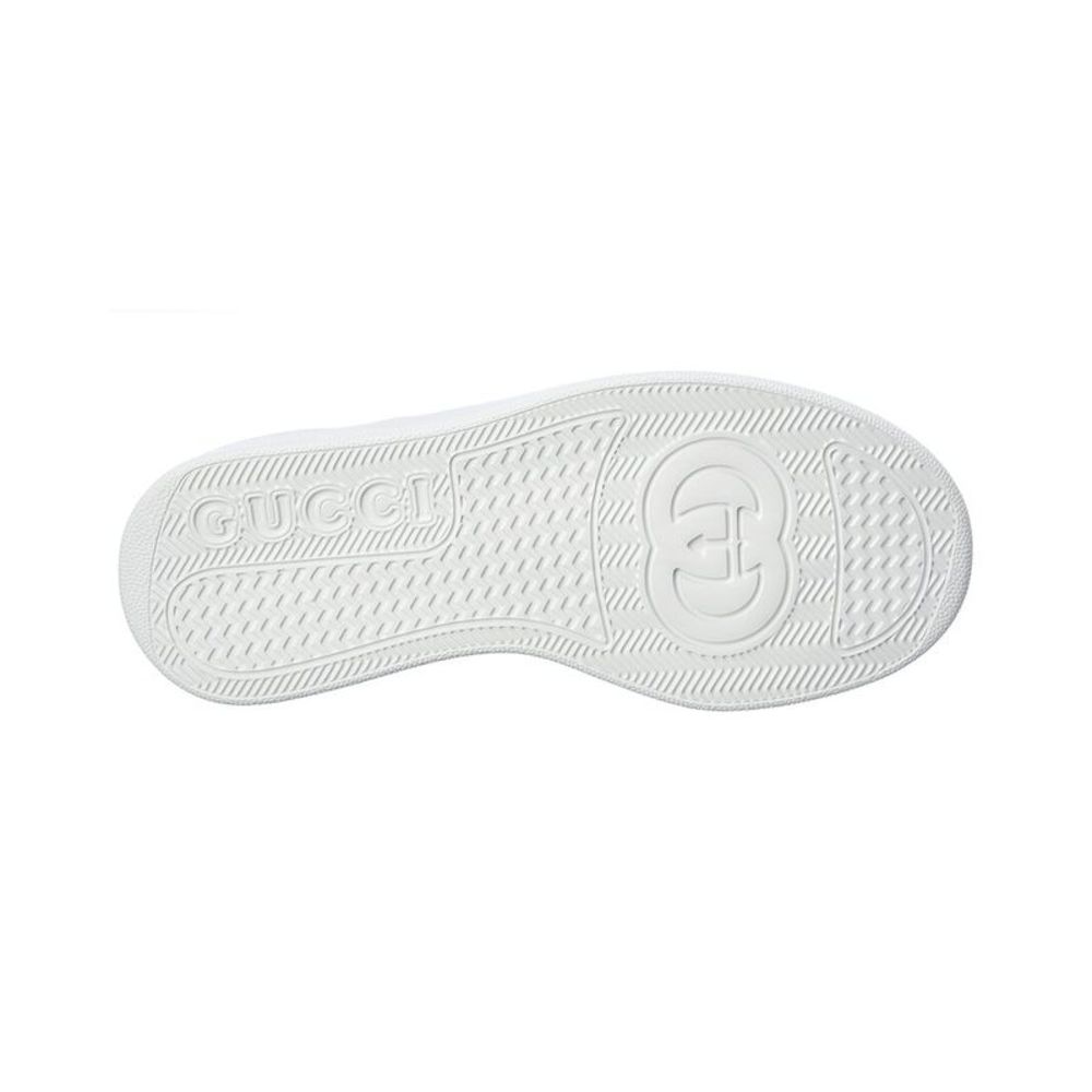Gucci Web Leather Sneaker, White - Picture 4 of 5